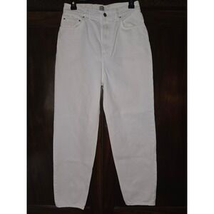 Toteme White Tapered Leg Denim High Rise Jeans Made in Italy 27/32 231-231-748